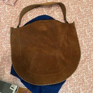 Isabel Marant Oskan Hobo Soft bag in cognac suede calfskin